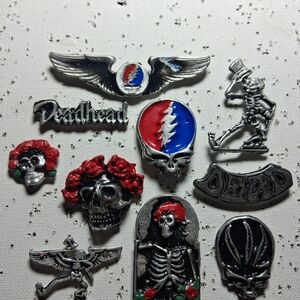 Grateful Dead Premium Pewter Pin Set Of 10